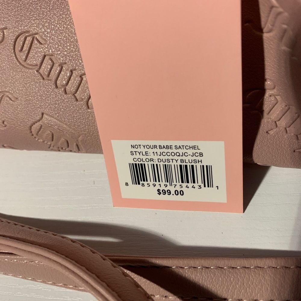 NWT Juicy Couture Not Your Babe Satchel Purse Handbag Dusty Blush - Picture 3 of 10